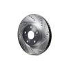 R1 Concepts Brake Rotor Drilled and Slotted Silver Front Right 2012-2018 FORD, VOLVO FOCUS, C-MAX, C30 view 1