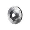 R1 Concepts Brake Rotor Drilled and Slotted Silver Front Right 2012-2018 FORD, VOLVO FOCUS, C-MAX, C30 view 2