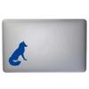 Regal Sitting Red Fox 6 inch Blue Indoor Outdoor Vinyl Decal view 3
