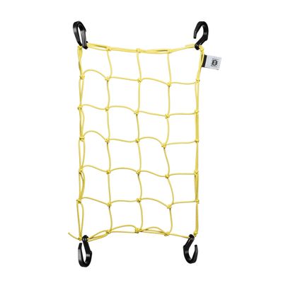 Portland Design Works Cargo Web - Reflective Cargo Netting for Bike Storage, Expandable Bungee Net with Hooks, Bicycle Accessories, Marigold
