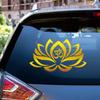 Yoga Aum Om Ohm Symbol Lotus Flower Vinyl Decal Sticker Die Cut No Background for Car Boat Laptop Choose Size Color (16'' x 9.2" (40.6cm x 23.2cm), Metallic Gold) view 1