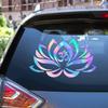 Yoga Aum Om Ohm Symbol Lotus Flower Vinyl Decal Sticker Die Cut No Background for Car Boat Laptop Choose Size Color (24'' x 13.8" (61cm x 34.9cm), Holographic) view 1