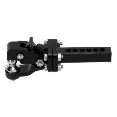 RC Trailer Hitch, High Strength Aluminum Alloy 1/10 Scale Black Finish for Off Road RC Cars Trucks Enthusiasts Hobbyists