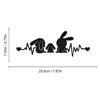 Dreothy 2Pack Heartbeat Bunny Family Vinyl Car Stickers and Decals,Cute Rabbit Waterproof Car Window Decal for Car Truck Laptop Skateboard Motorcycle Bumper Sticker 7.87x2.75inch (Reflective White) view 2