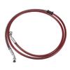 Motoforti 55.12" Length 10mm ID Motorcycle Hydraulic Brake Line Oil Hose Pipe Stainless Steel Braided Cable for ATV Motocross Sport Bikes Street Bikes Red view 1