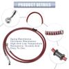 Motoforti 55.12" Length 10mm ID Motorcycle Hydraulic Brake Line Oil Hose Pipe Stainless Steel Braided Cable for ATV Motocross Sport Bikes Street Bikes Red view 3