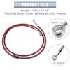 Motoforti 55.12" Length 10mm ID Motorcycle Hydraulic Brake Line Oil Hose Pipe Stainless Steel Braided Cable for ATV Motocross Sport Bikes Street Bikes Red view 4
