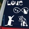 Cat Decal 4 Pack: Cat Pawing, Kitten Looking, Love, Infinity (Cats White, Large ~5") view 3