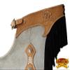 HILASON Pro Rodeo Bronc Bull-Riding Smooth Leather Chinks | Handmade Chaps Western Riding for Adults Hand Tooled Adult view 3