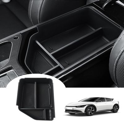 Autorder Center Console Organizer for 2022 2023 2024 2025 Kia EV6 Accessories Armrest Storage Box Secondary Insert Tray with Anti-slip Mat