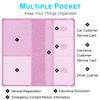 Wisdompro Car Registration and Insurance Holder Premium Glitter PU Leather Vehicle Glove Box Organizers Wallet for Document, License, Card and Other Essentials - Bling Pink view 2