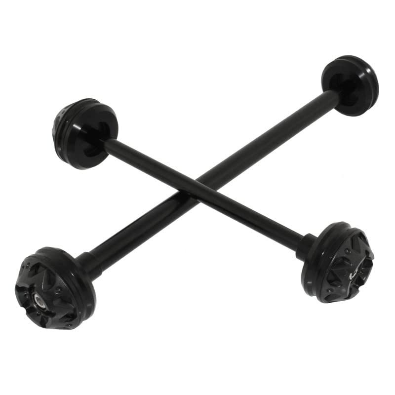 waase Front & Rear Wheel Fork Axle Slider Cap Crash Protector for Suzuki GSX-R 600 750 GSXR600 GSXR750 2006 2007 2008 2009 2010 2011 2012 2013 2014 2015 2016 2017 2018 2019 2020 2021 (Black)