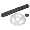 VBESTLIFE Drive Sprocket Chain Combo, Front and Rear Sprocket Chain Replacement, High Power Steel T8F Gear Chain Set for Modified Karts ATVs and Mini Motorcycles view 1