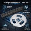 VBESTLIFE Drive Sprocket Chain Combo, Front and Rear Sprocket Chain Replacement, High Power Steel T8F Gear Chain Set for Modified Karts ATVs and Mini Motorcycles view 3