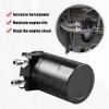 RULLINE Universal 350ml Reservoir Tank Oil Catch Can Tank 0046 Aluminum Polish Baffled Reservoir with Bracket Black view 4