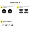 Hart Brakes Rear Brakes and Rotors Kit |Rear Brake Pads| Brake Rotors and Pads| Ceramic Brake Pads and Rotors |Hardware Kit |fits 2011-2018 Porsche Cayenne view 2