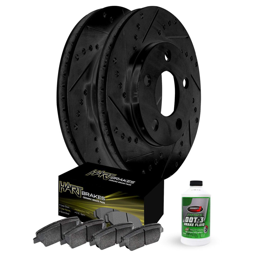 Hart Brakes Front Brakes and Rotors Kit |Front Brake Pads| Brake Rotors and Pads| Ceramic Brake Pads and Rotors |fits 2014-2020 Porsche Panamera, 2019-2021 Porsche Cayenne