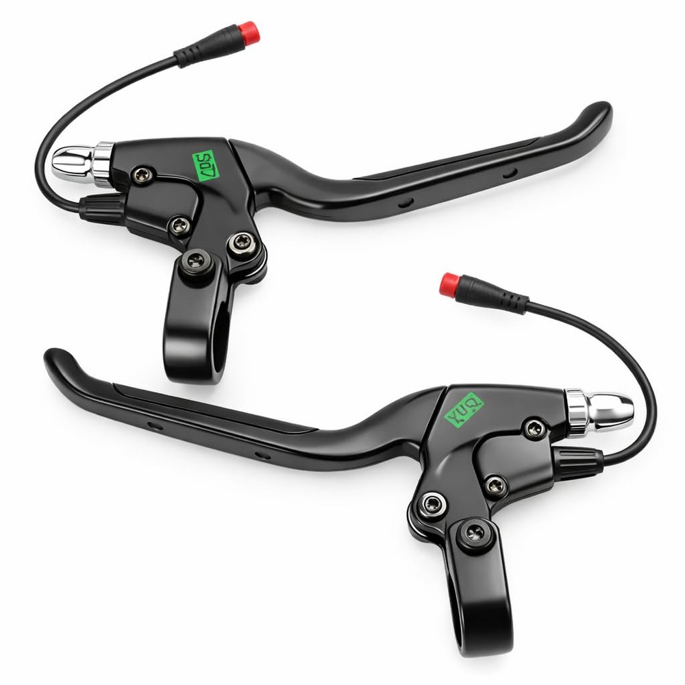 SPYMINNPOO 1Pair Electric Scooter Brake Lever Left Right Brake Handle with Connector Brake Levers Handle Grip Brake