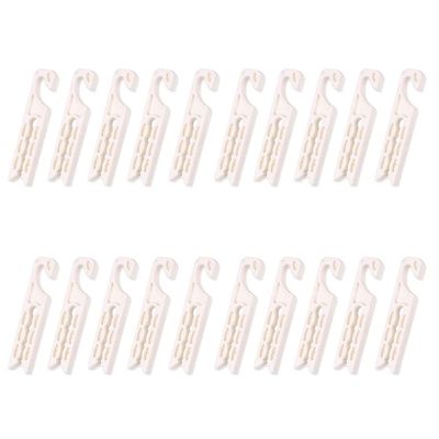 Magik 20Pc Car Air Vent Holder Mobile Earphone Cable Winder Sunglasses Glasses Hook (White)