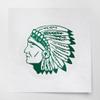 2 Pcs - No Background Decal Stickers of Indian Chief Skull with Tomahawk (Green) Premium Waterproof Vinyl Decal Stickers for Laptop Phone Accessory Helmet Car Window Mug Tuber USCstic540744GR040522 view 1