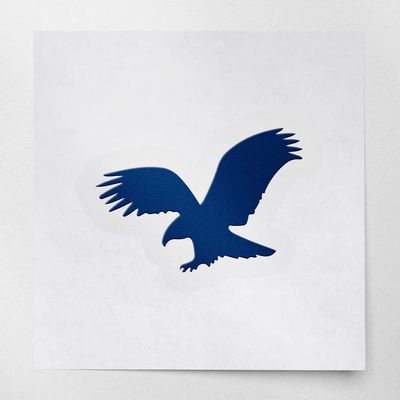 2 Pcs - No Background Decal Stickers of Eagle Silhouette (Navy Blue) Premium Waterproof Vinyl Decal Stickers for Laptop Phone Accessory Helmet Car Window Mug Tuber Cup Door Wall USCstic713414AB040522
