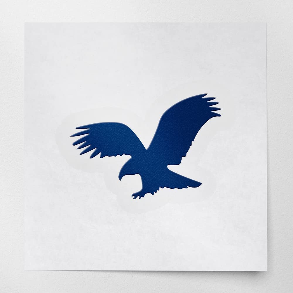 2 Pcs - No Background Decal Stickers of Eagle Silhouette (Navy Blue) Premium Waterproof Vinyl Decal Stickers for Laptop Phone Accessory Helmet Car Window Mug Tuber Cup Door Wall USCstic713414AB040522