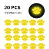 Vesvory 20pcs Dog Paw Print Car Decal, Vinyl Dog Paw Reflective Sticker Funny Warning Keep Distance Footprint Car Decal for Car Window Bumper Wall Laptop Decoration (Yellow) view 2