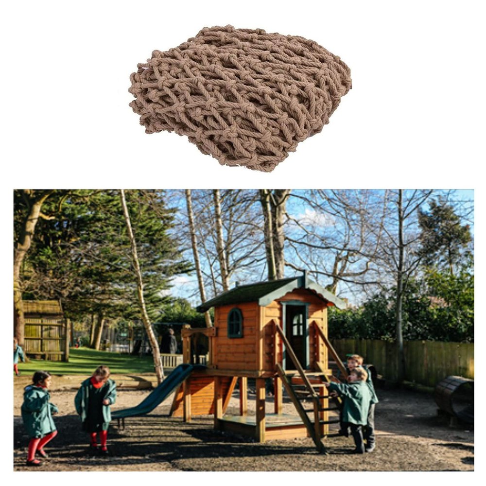 Kids Playground Rope Net Safety Nets Cargo Rope Ladder Truck Trailer Heavy Duty Netting Treehouse Protective Net Stair Fence Decor Net Balcony Banister Grid (Size : 2 * 5m(7 * 16ft))