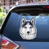 Husky Dog Head Vinyl Decal Sticker Hand Drawn for Car Boat Laptop Reflective Glossy Choose Size (8'' x 5.9" (20.3cm x 15.1cm), Reflective) view 1