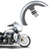 Advanblack 21" Harley Wheels Stretched Front Fender Hugger Fender Fit for Harley FLH Touring Models Street Glide Road King Road King Classic 09-23 (Barracuda Silver) view 1