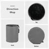 Ottdien Car Trash Can, Portable Garbage Bin, PU Leather Waterproof Pop Up Trash Can, Collapsible Hanging Car Trash Bag, 1 Pack, Grey view 2