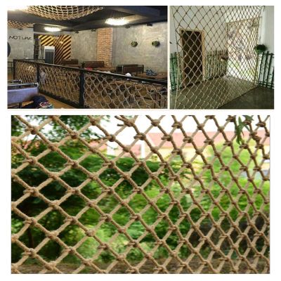 Rope Netting Fence Treehouse Safety Nets Heavy Duty Cargo Rope Ladder Truck Trailer Netting Playground Climbing Outdoor Railing Protection Decor Mesh (Size : 2 * 4m(7 * 13ft))