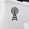 2 Pcs - No background Decal Stickers of Radio Tower with Radio Waves to Broadcast (Black) Premium Waterproof Vinyl Decal Stickers for Laptop Phone Accessory Helmet Car Window Mug USCstic896165BL040522 view 3