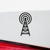 2 Pcs - No background Decal Stickers of Radio Tower with Radio Waves to Broadcast (Black) Premium Waterproof Vinyl Decal Stickers for Laptop Phone Accessory Helmet Car Window Mug USCstic896165BL040522 view 4