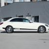 GYWKLCZ 2pcs Car Stickers Auto Side Stripe Decals, for Mercedes Benz W205/W204/W203/C Class/C180/C200/C300/C63/Coupe/C43,Glossy White,China view 4