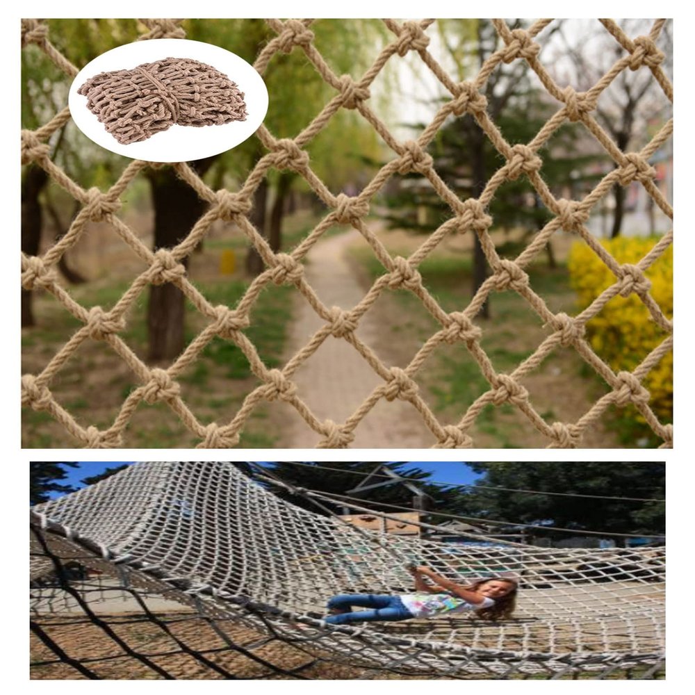 Child Safety Net Playground Climbing Rope Net Heavy Duty Cargo Rope Ladder Truck Trailer Net Stair Protection Balcony Fence Net Kids Tree House Swing Decor (Size : 1 * 9m(3 * 29ft))