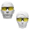 proSPORT Polarized Yellow Lens Sport Wrap Sunglasses Low Light Driving Glasses with Non-Slip Rubber Nose & Ear Pieces for Cycling Motorcycling Pickleball Tennis Baseball Golf Archery Shooting Range view 3