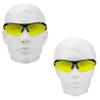 proSPORT Polarized Yellow Lens Sport Wrap Sunglasses Low Light Driving Glasses with Non-Slip Rubber Nose & Ear Pieces for Cycling Motorcycling Pickleball Tennis Baseball Golf Archery Shooting Range view 3
