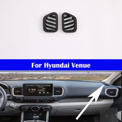 Car interior strip modification decoration strip For Venue 2020-2021-2022-2023 (Front upper air outlet Carbon Fiber)
