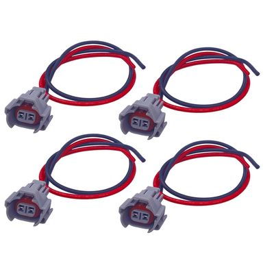 Amrxuts 4PCS Fuel Injector Connector Electrical Plug Pigtail Quick Disconnect Pigtails for Mazda, Mitsubishi, Nissan, Subaru, Toyota