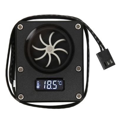 Meter Indicator, 12v 3pin Interface G1 4 Threaded Revolving Speed 8 Impeller Pc Water Cooling Meter Acrylic Small Computer Meter with LCD Display for Pc Computer Water Cooling