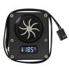 Meter Indicator, 12v 3pin Interface G1 4 Threaded Revolving Speed 8 Impeller Pc Water Cooling Meter Acrylic Small Computer Meter with LCD Display for Pc Computer Water Cooling view 1