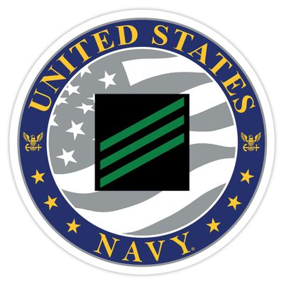 7.62 Design E-3 Airman 3.5" U.S. Navy Rank Decal