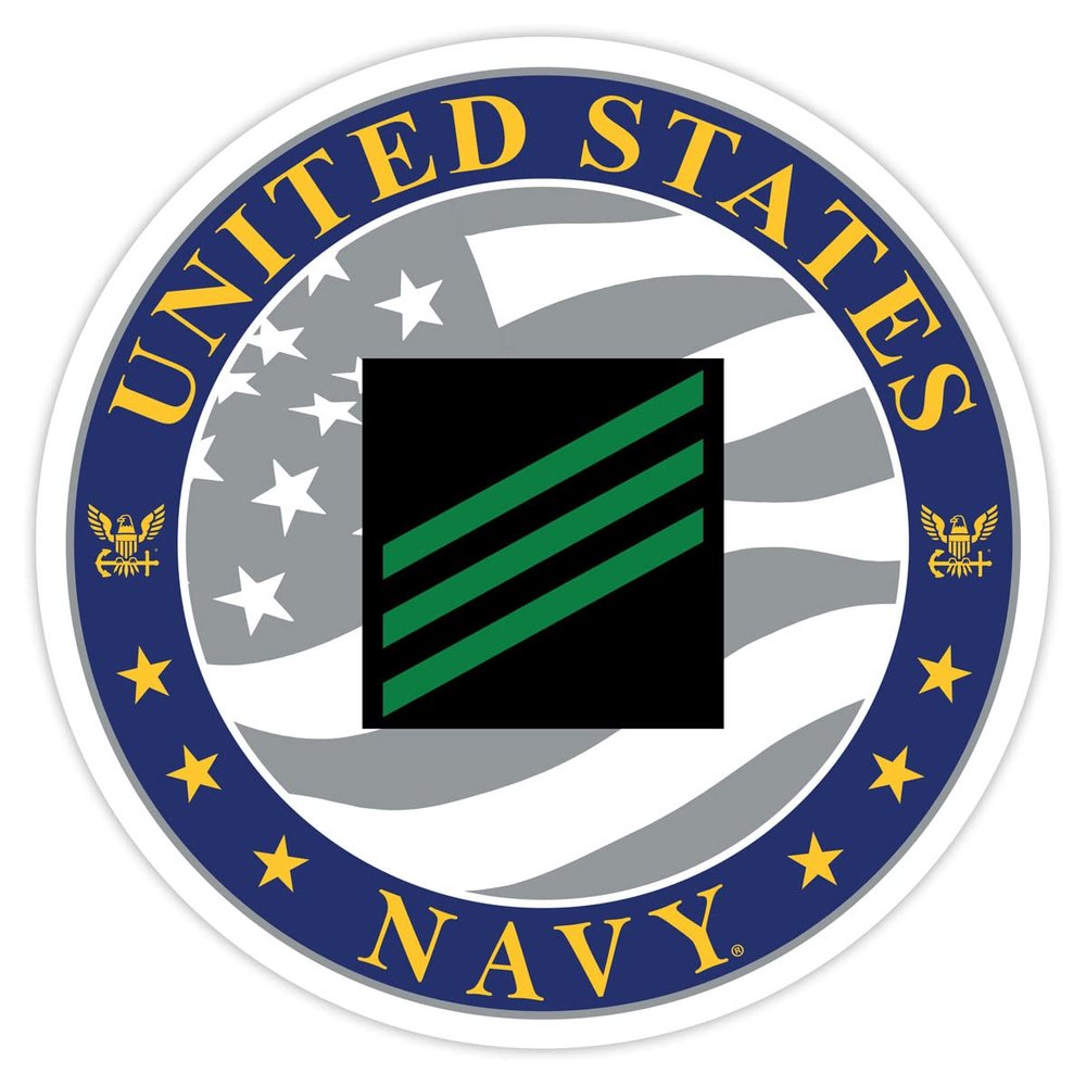 7.62 Design E-3 Airman 3.5" U.S. Navy Rank Decal