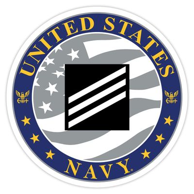7.62 Design E-3 Seaman 3.5" U.S. Navy Rank Decal