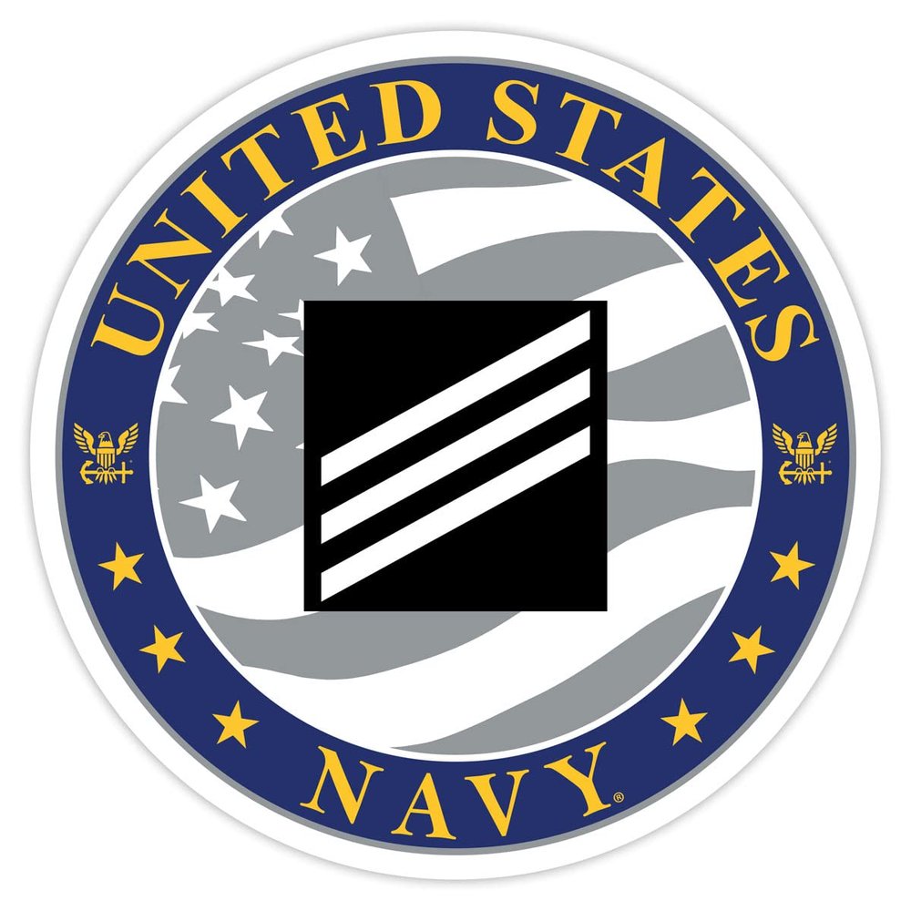 7.62 Design E-3 Seaman 3.5" U.S. Navy Rank Decal