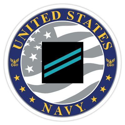 7.62 Design E-2 Constructionman Apprentice 3.5" U.S. Navy Rank Decal