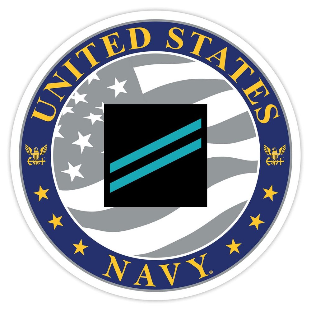 7.62 Design E-2 Constructionman Apprentice 3.5" U.S. Navy Rank Decal