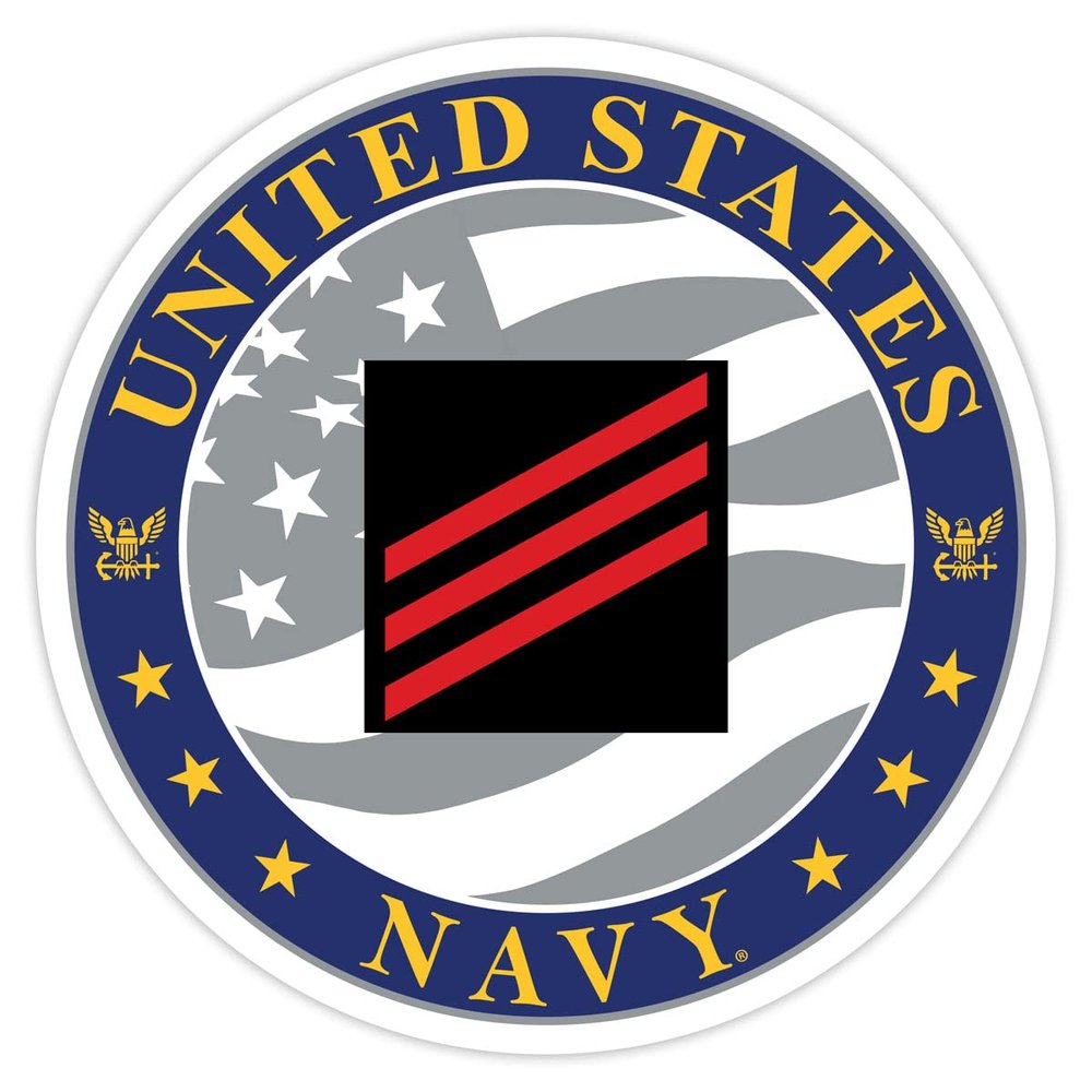 7.62 Design E-3 Fireman 3.5" U.S. Navy Rank Decal