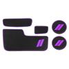 Anti-dust Custom Compatible for 2014-2020 Dodge Durango Cup Holder Insert & Center Console Shifter Liner Trim Mats | 5pc Custom Fit Non Slip Storage Bin Mat Set Interior Accessories - Purple view 1